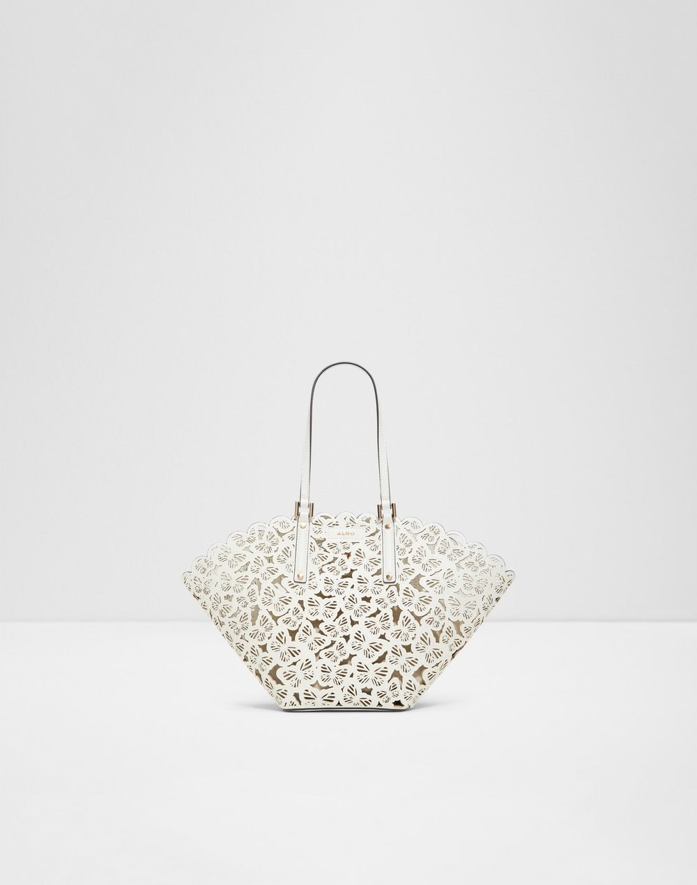 Aldo satchel torbica za nošenje na ramenu ili u ruci JACINTA SYN LASER CUT - bijela