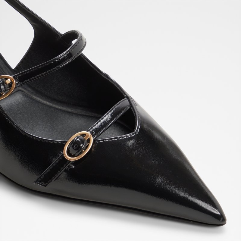 Aldo cipele na srednje visoku petu JACQUIE SYN CRACKLED - crna 5