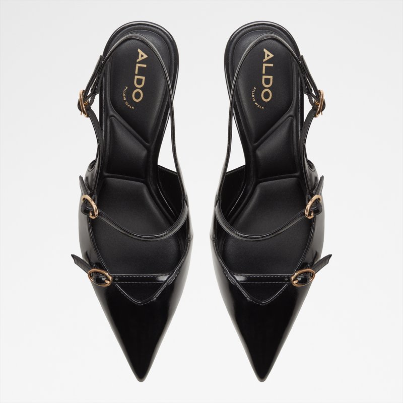 Aldo cipele na srednje visoku petu JACQUIE SYN CRACKLED - crna 6