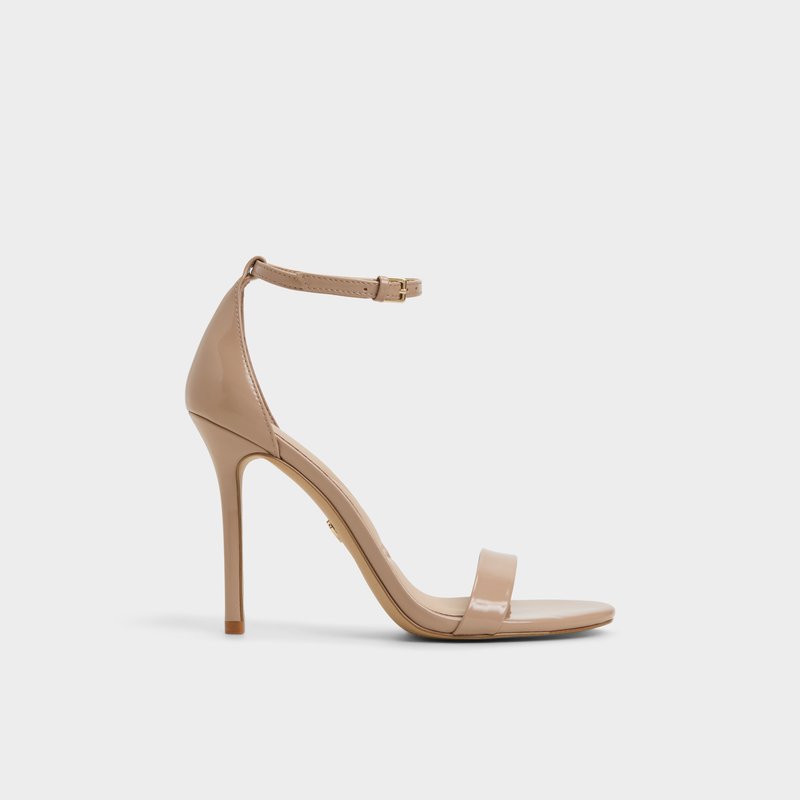 Aldo sandale na visoku petu JACYNTHE SYN SHINY - bež 1