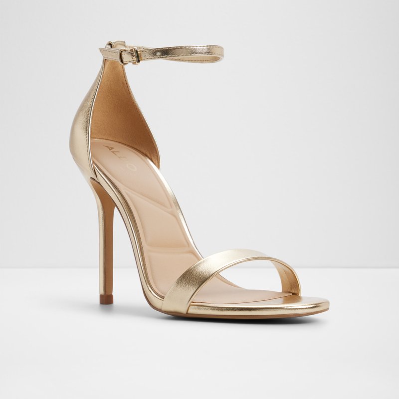 Aldo sandale na visoku petu JACYNTHE SYN METALLIC - zlatna 3