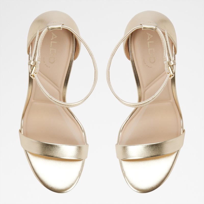 Aldo sandale na visoku petu JACYNTHE SYN METALLIC - zlatna 5