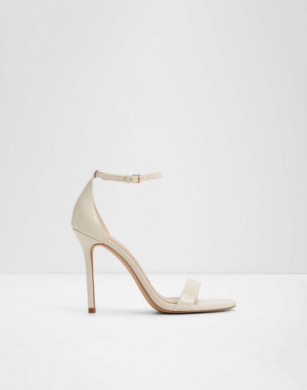 Aldo sandale na visoku petu JACYNTHE SYN SHINY - bijela