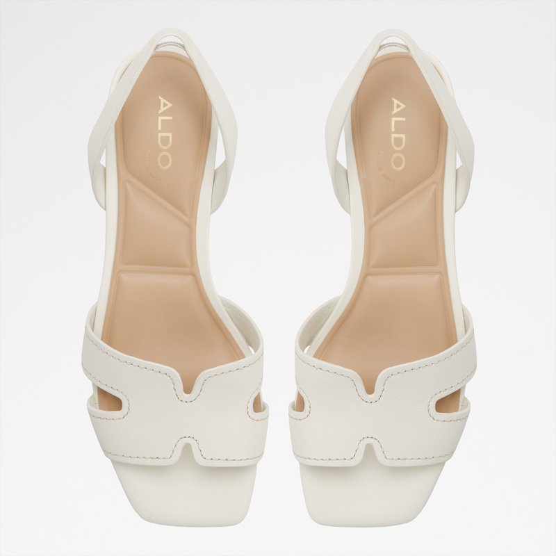 Aldo ravne sandale JAVAMANNON LEA SMOOTH - bijela 5