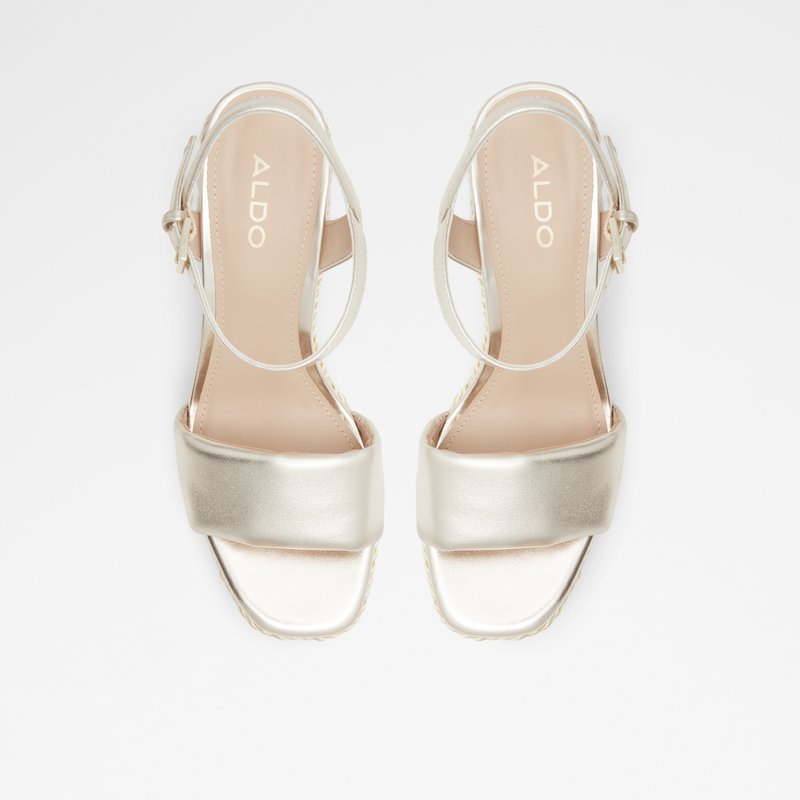 Aldo sandale na punu petu JEIGH LEA METALLIC - žuta 2