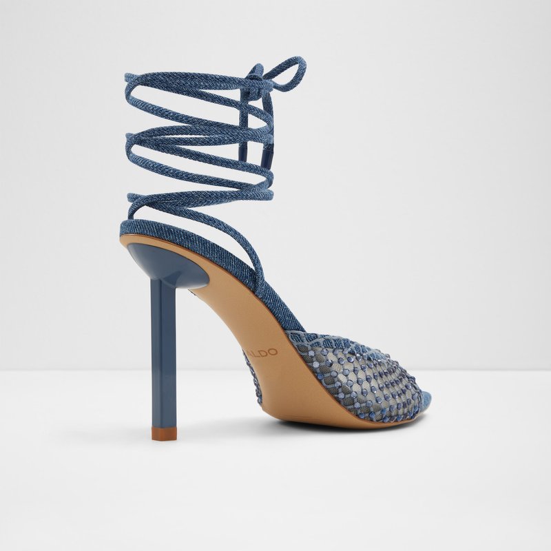 Aldo sandale na vezanje JESSAMINE TEX MESH - plava 5
