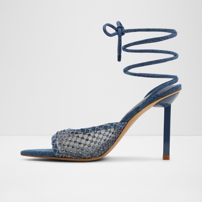 Aldo sandale na vezanje JESSAMINE TEX MESH - plava 2