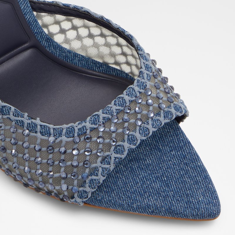 Aldo sandale na vezanje JESSAMINE TEX MESH - plava 4
