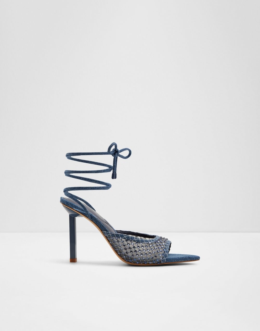 Aldo sandale na vezanje JESSAMINE TEX MESH - plava