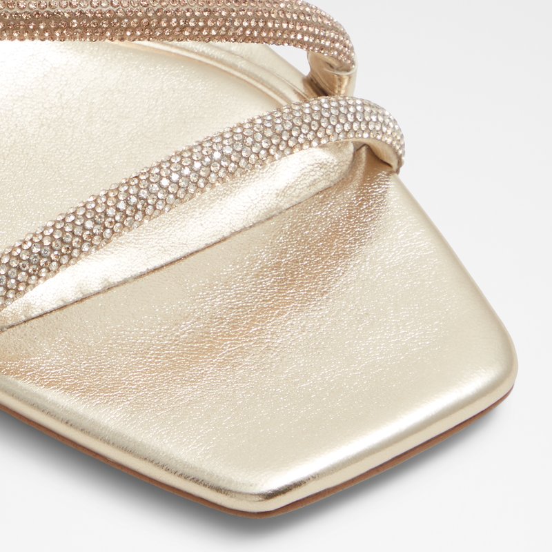 Aldo sandale na srednje visoku petu JEWELLA TEX MIX MAT - zlatna 4