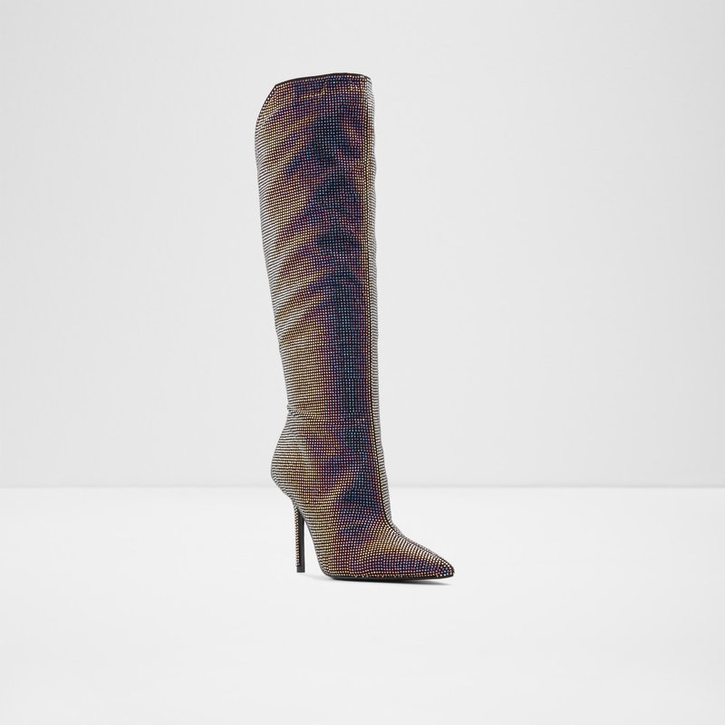 Aldo čizme do koljena KARLAH TEX SHINY - multicolor 4