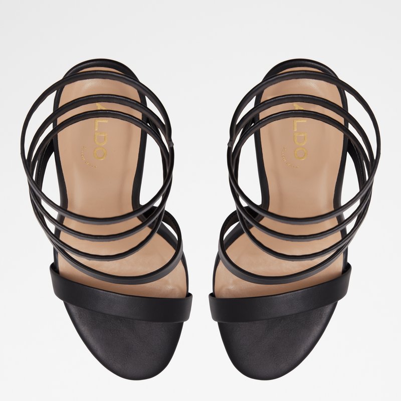 Aldo sandale na visoku petu KATSWIRL SYN SMOOTH - crna 6