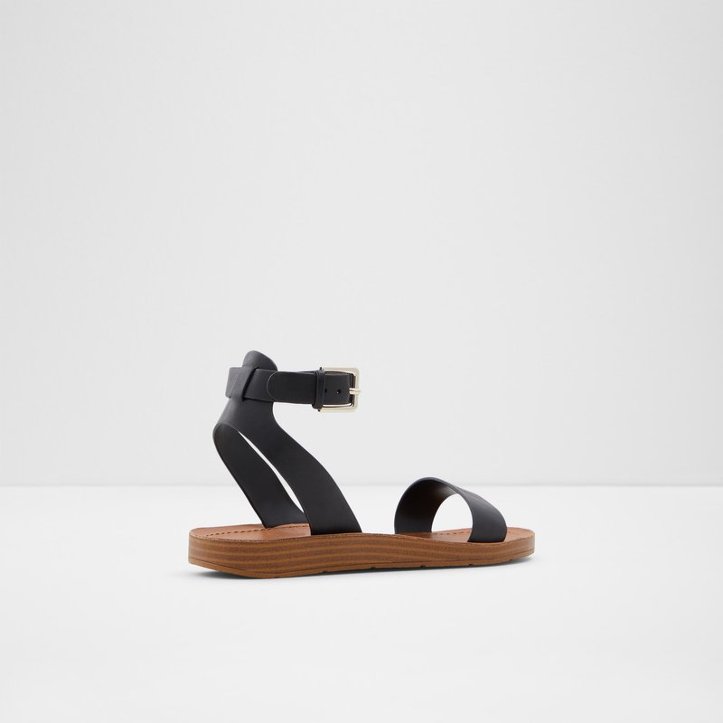 Aldo ravne sandale KEDAREDIA LEA SMOOTH - crna 2
