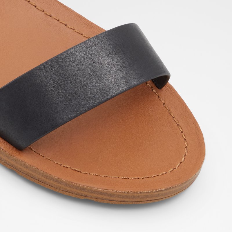 Aldo ravne sandale KEDAREDIA LEA SMOOTH - crna 4