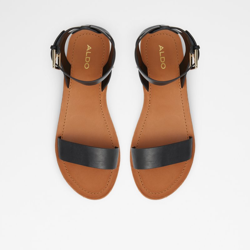 Aldo ravne sandale KEDAREDIA LEA SMOOTH - crna 5