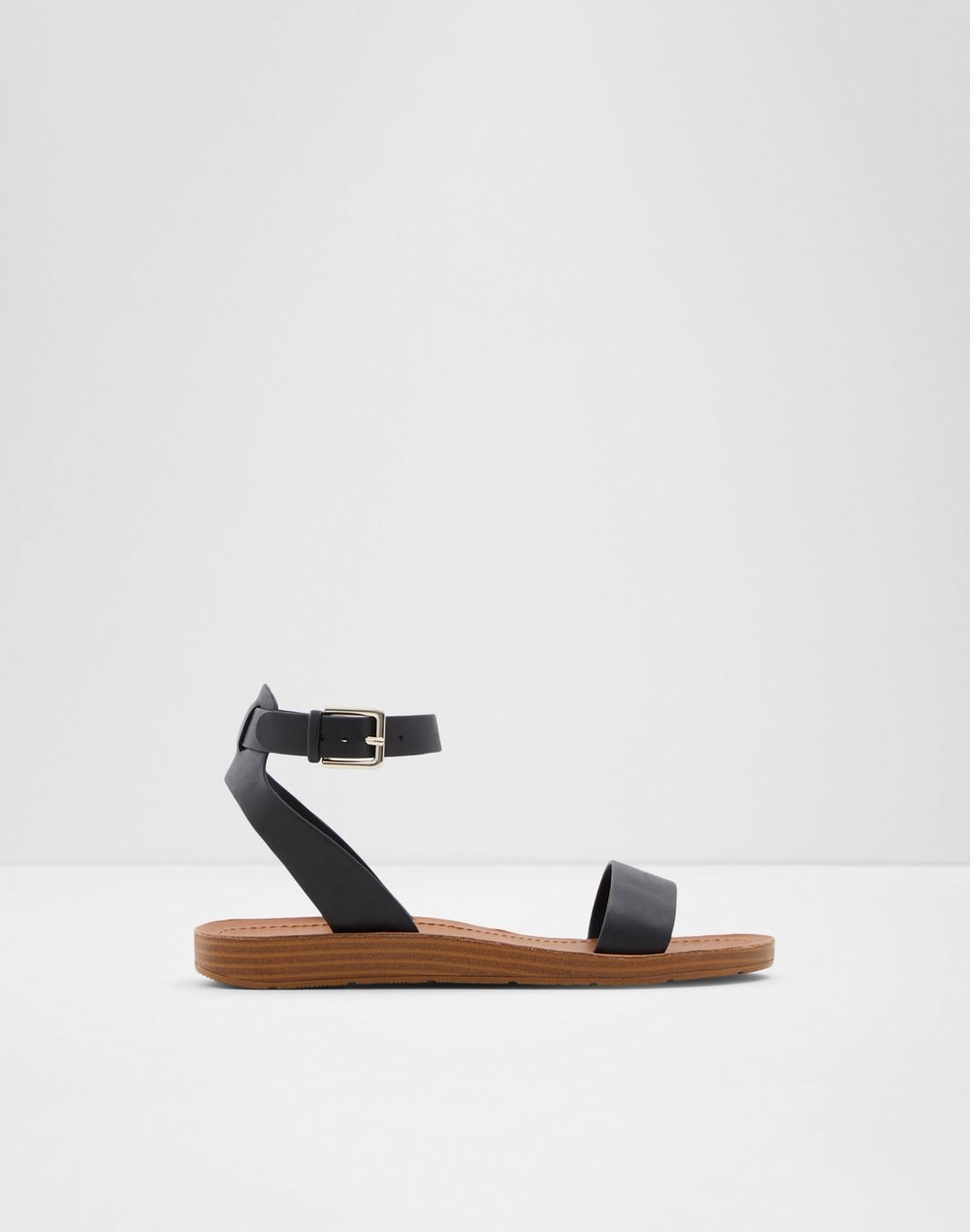 Aldo ravne sandale KEDAREDIA LEA SMOOTH - crna