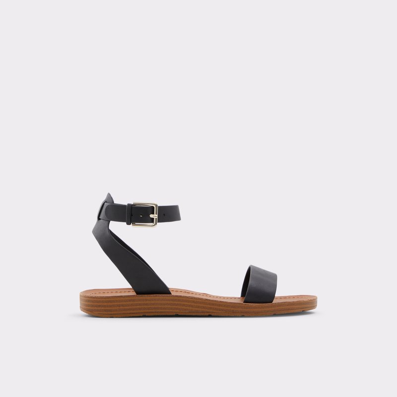 Aldo ravne sandale KEDAREDIA LEA SMOOTH - crna 1