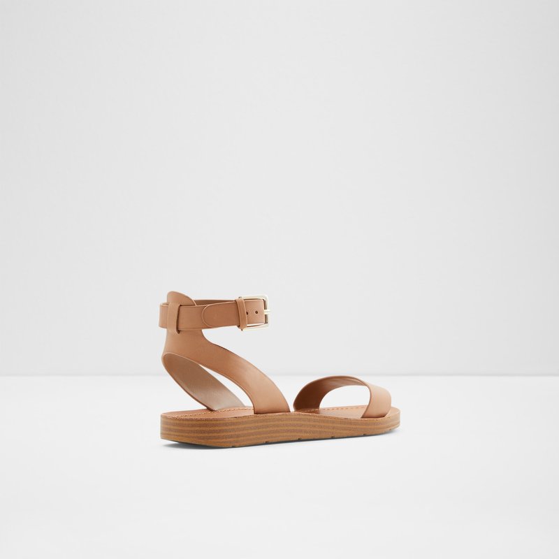 Aldo ravne sandale KEDAREDIA LEA SMOOTH - smeđa 2