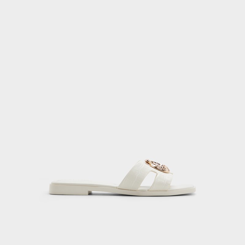 Aldo ženske natikače KHALI SYN EMB CROCO - bijela 1