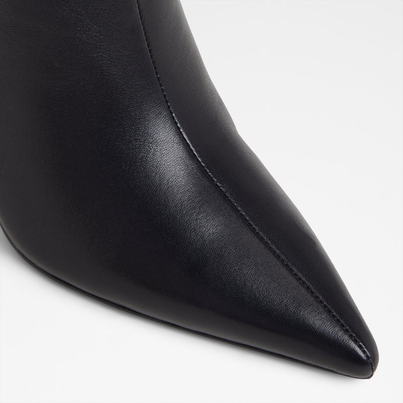 Aldo čizme do koljena na petu KIMMIA LEA SMOOTH - crna 4