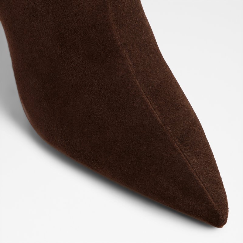 Aldo čizme do koljena na petu KIMMIA LEA SUEDE - smeđa 4