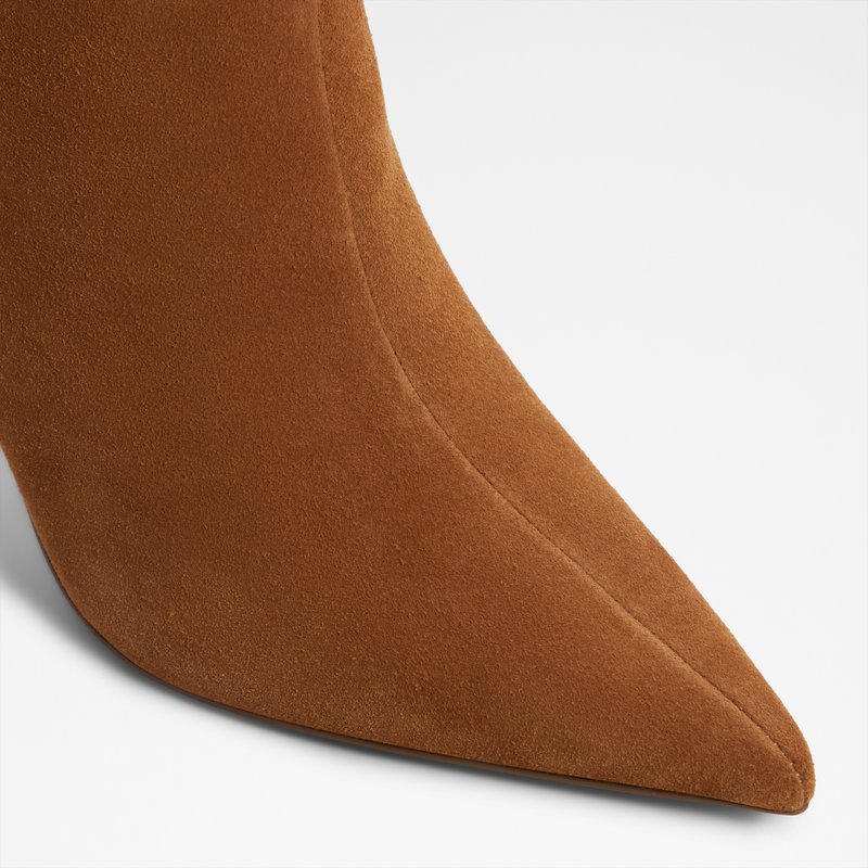 Aldo čizme do koljena na petu KIMMIA LEA SUEDE - smeđa 4