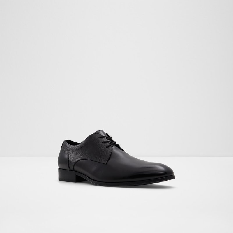 Aldo derby cipele na vezanje KINGSLEY LEA EMBOSSED - crna 3