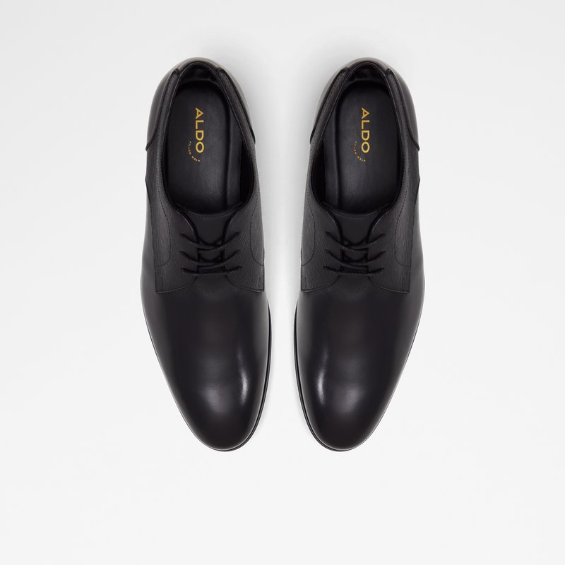 Aldo derby cipele na vezanje KINGSLEY LEA EMBOSSED - crna 5