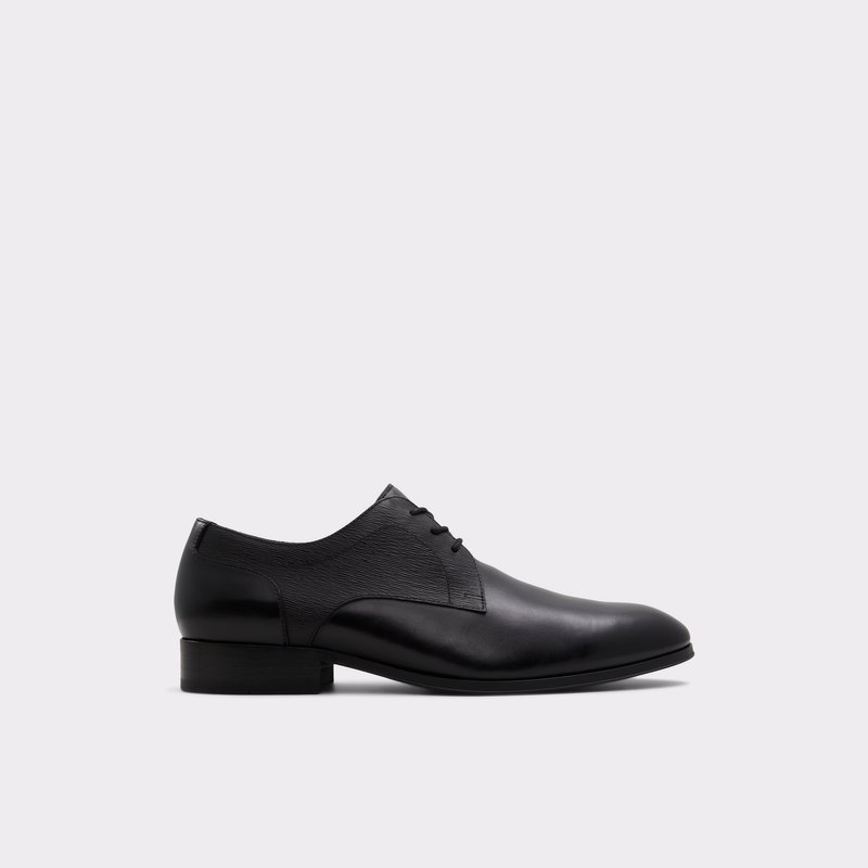 Aldo derby cipele na vezanje KINGSLEY LEA EMBOSSED - crna 1