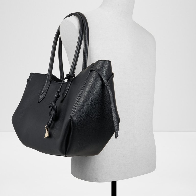 Aldo satchel torba za nošenje na ramenu ili u ruci KORINNE SYN MIX MAT - crna 3