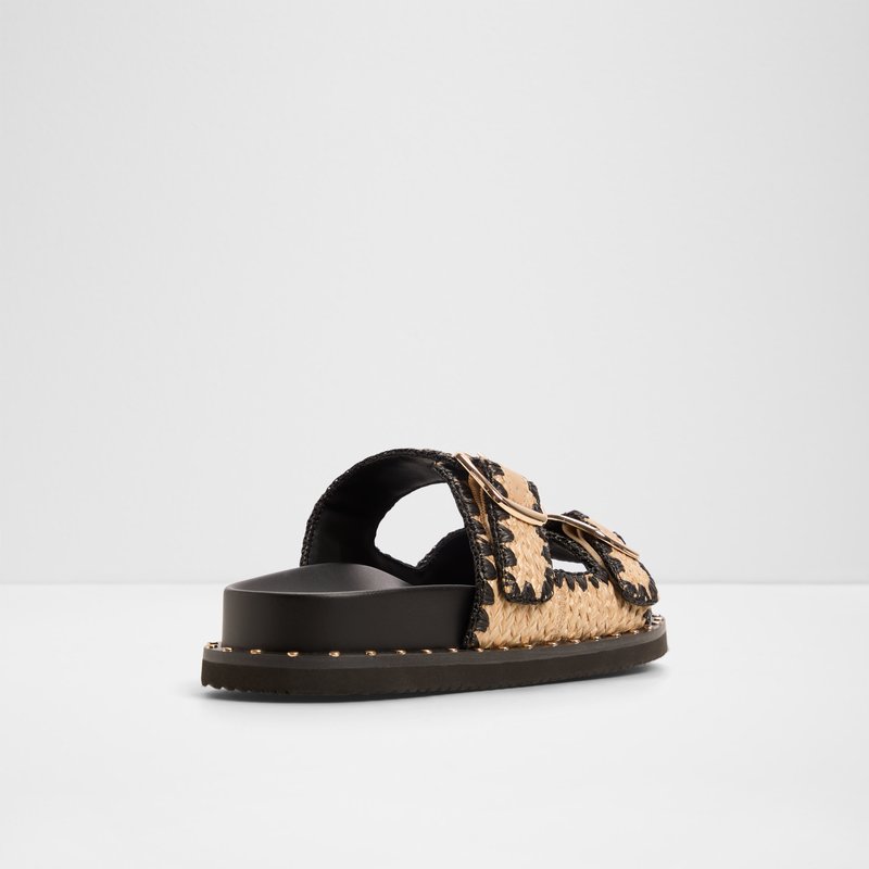 Aldo ravne natikače KRAVIS TEX RAFFIA - crna 5