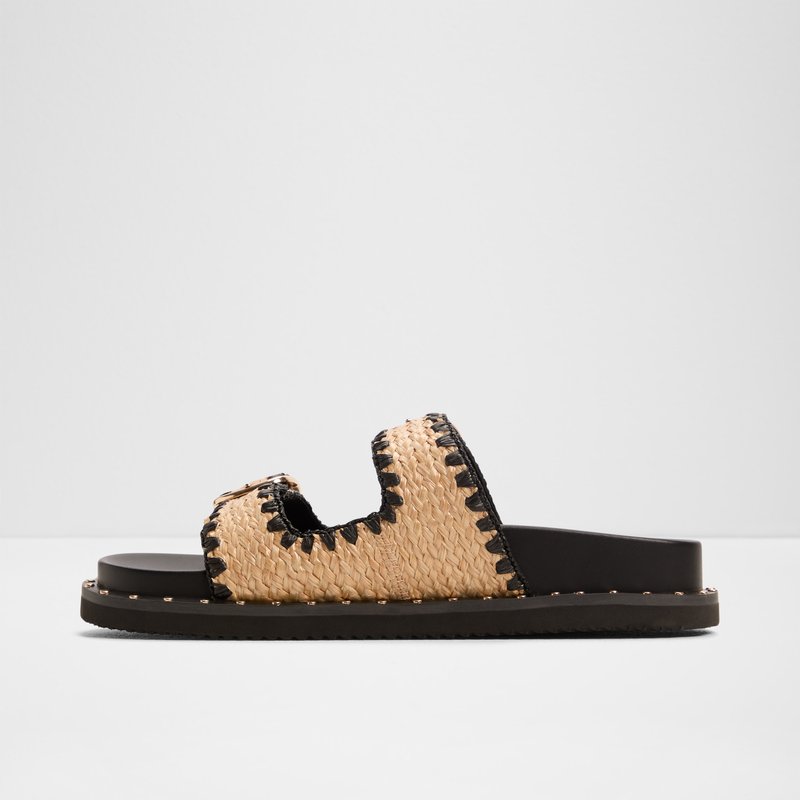 Aldo ravne natikače KRAVIS TEX RAFFIA - crna 2