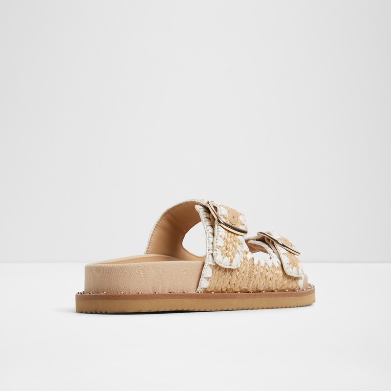 Aldo ravne natikače KRAVIS TEX RAFFIA - bijela