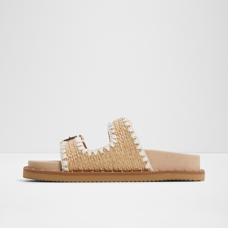 Aldo ravne natikače KRAVIS TEX RAFFIA - bijela 2