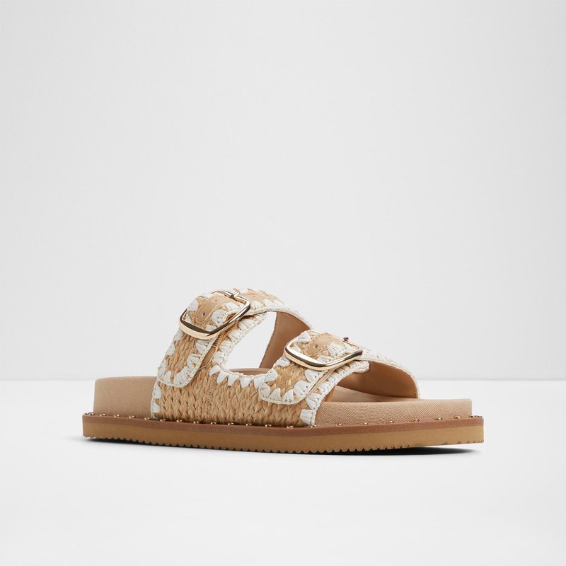 Aldo ravne natikače KRAVIS TEX RAFFIA - bijela 3