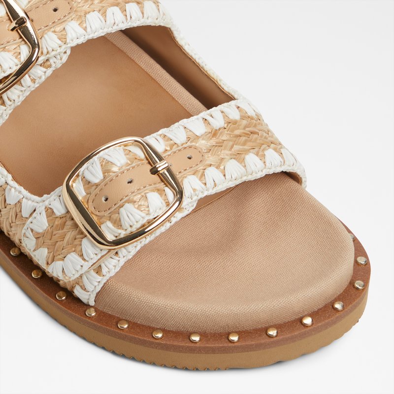 Aldo ravne natikače KRAVIS TEX RAFFIA - bijela