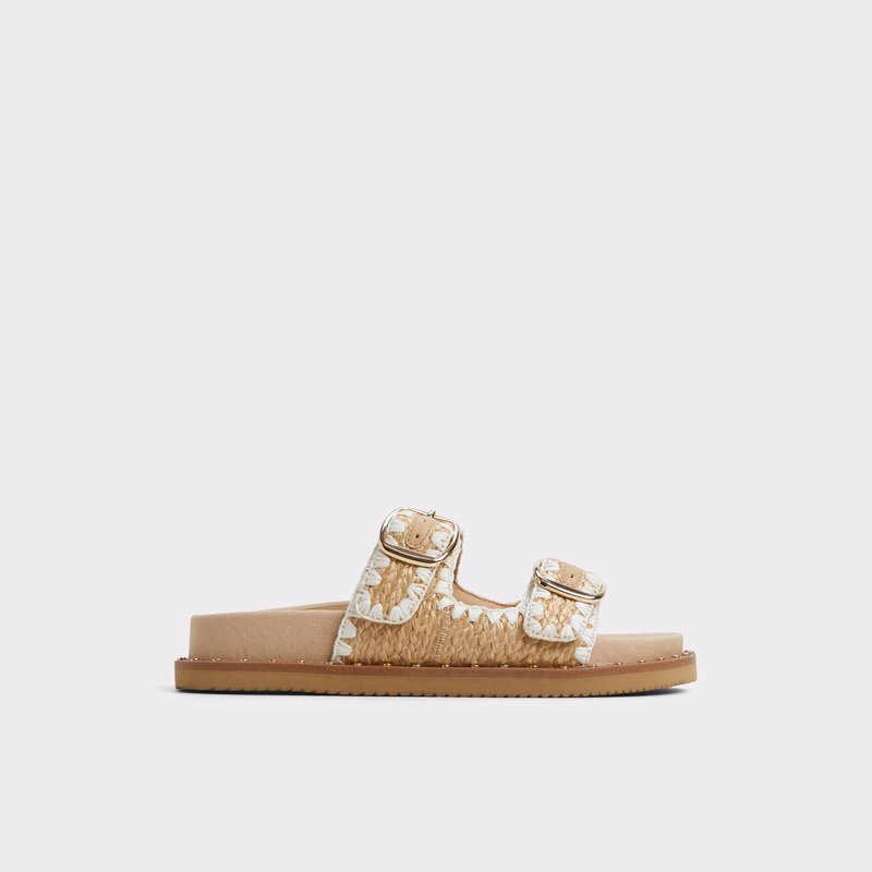 Aldo ravne natikače KRAVIS TEX RAFFIA - bijela 1