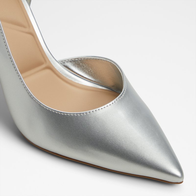 Aldo cipele na srednje visoku petu LABELLA SYN METALLIC - srebrna 4