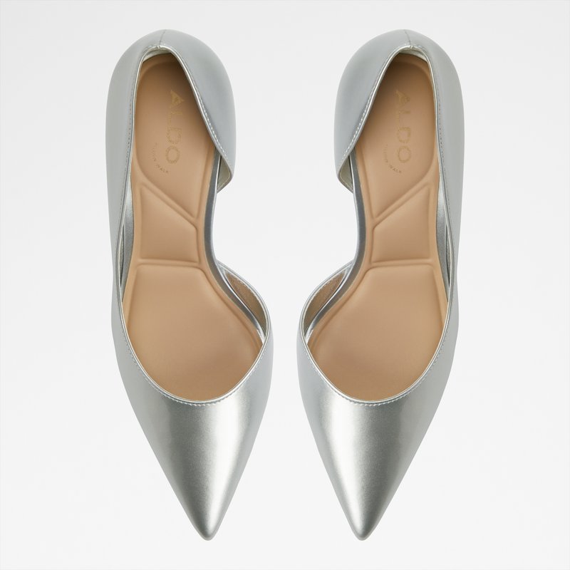 Aldo cipele na srednje visoku petu LABELLA SYN METALLIC - srebrna 5