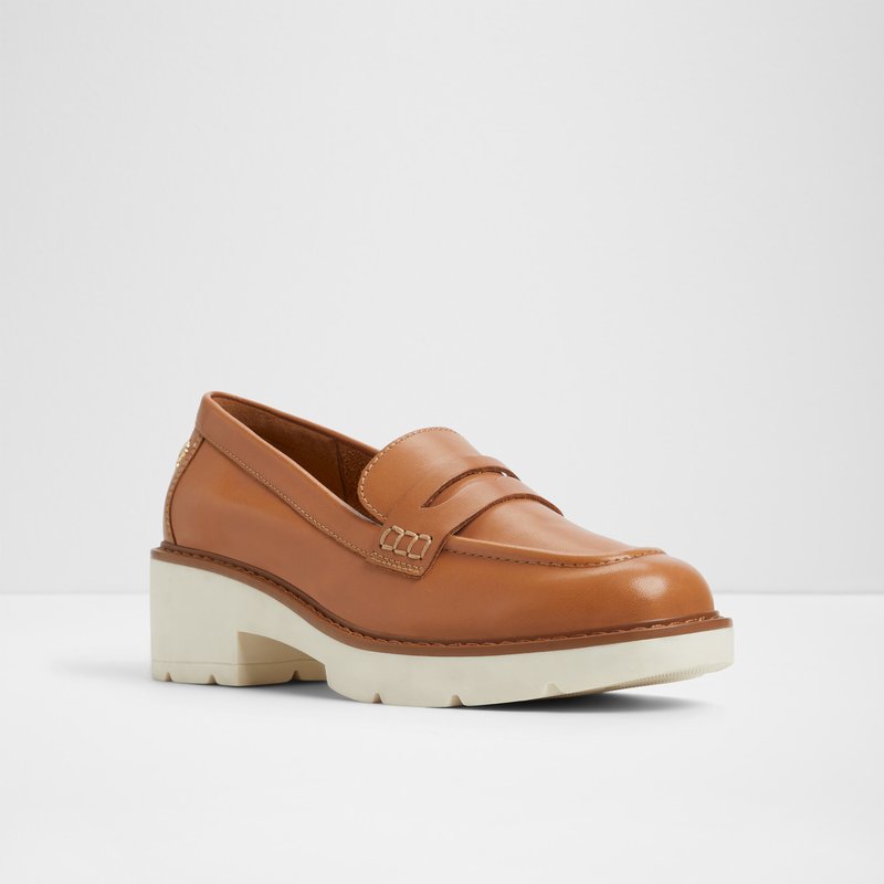 Aldo kožne mokasinke LAELDAR-IN LEA SMOOTH - smeđa 3