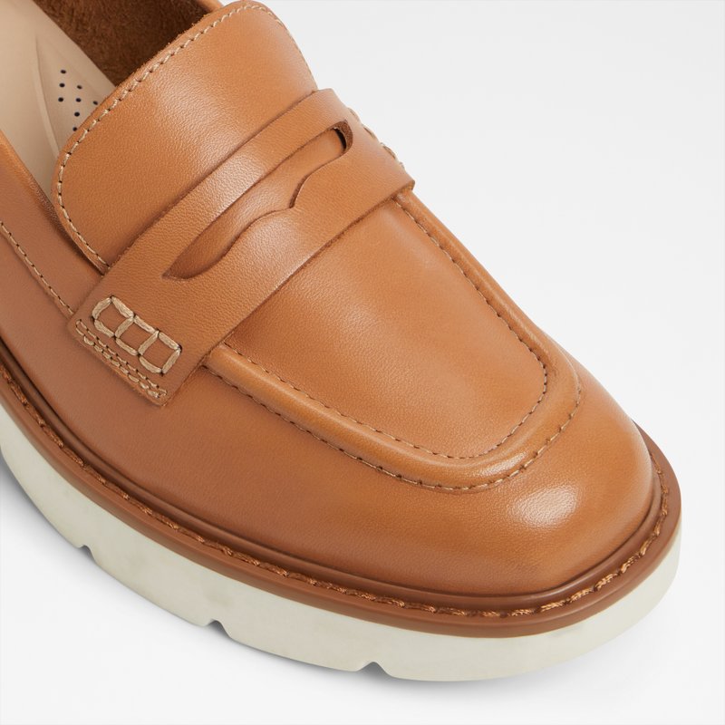 Aldo kožne mokasinke LAELDAR-IN LEA SMOOTH - smeđa 4