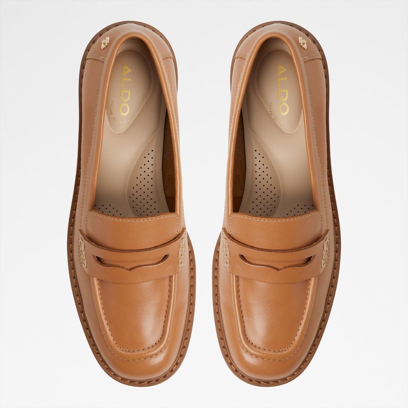 Aldo kožne mokasinke LAELDAR-IN LEA SMOOTH - smeđa 5