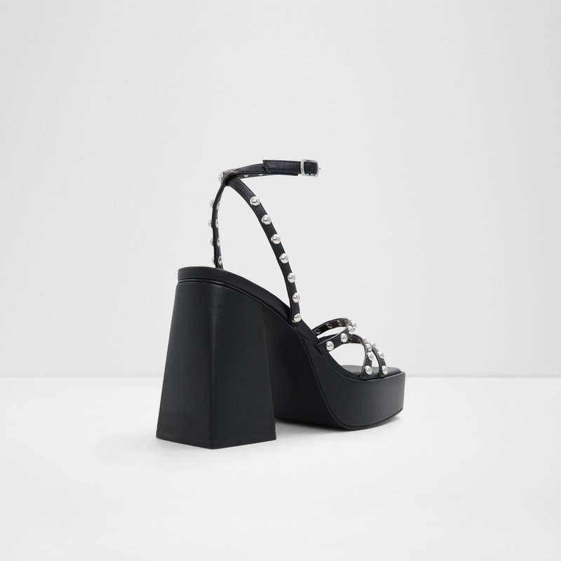 Aldo sandale na visoku petu LANDABRIVER SYN SMOOTH - crna 4