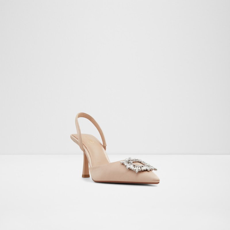 Aldo sandale na srednje visoku petu LAREINE TEX SATIN - bež 3
