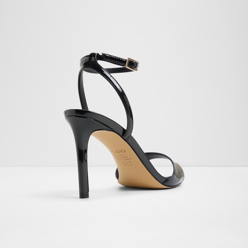 Aldo sandale na srednje visoku petu LEANDRA SYN PATENT - crna 2