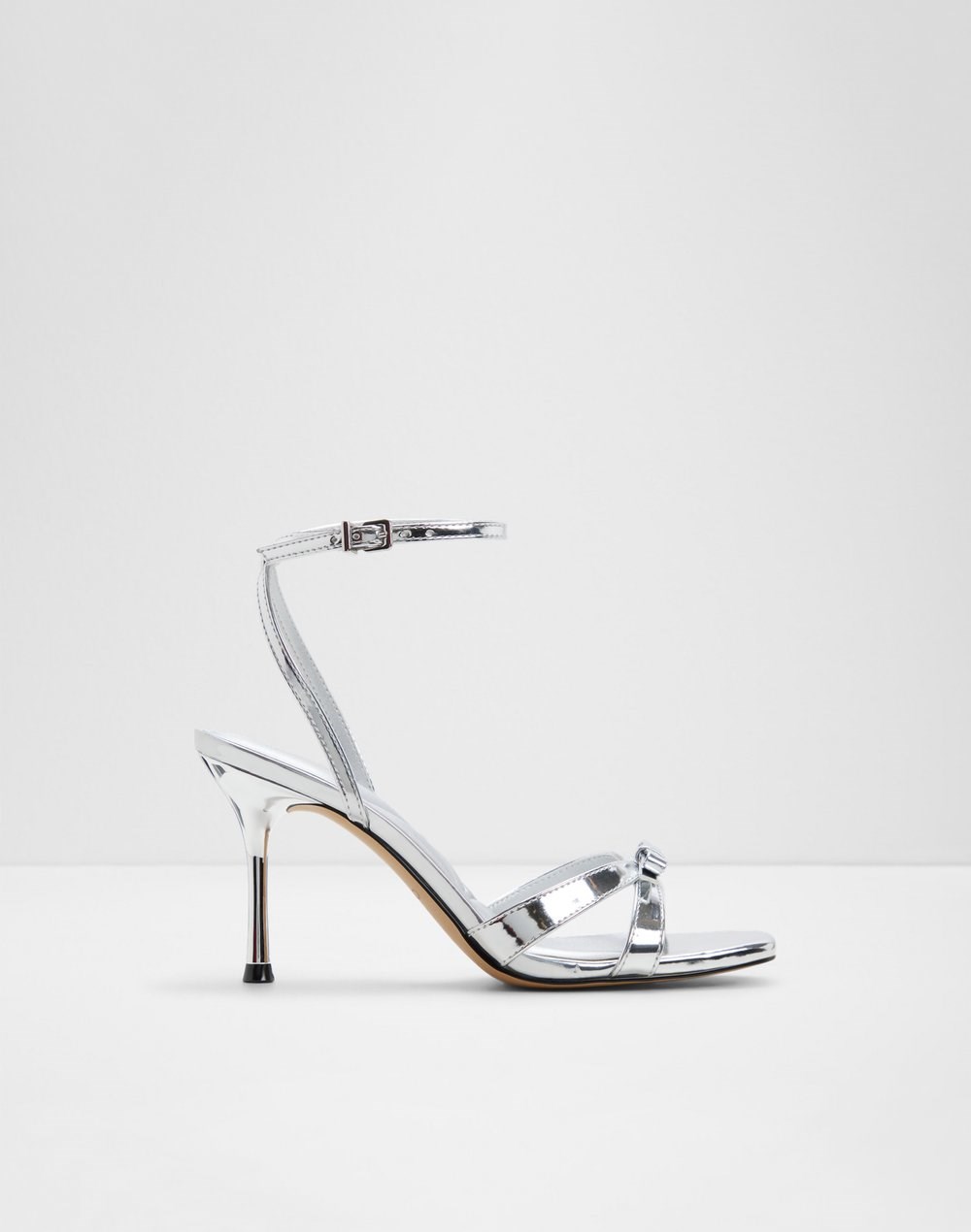 Aldo sandale na srednje visoku petu LEESIA SYN MIRROR - srebrna