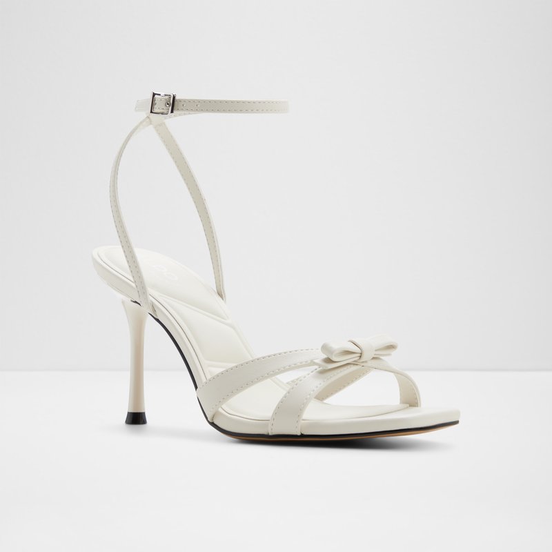Aldo sandale na srednje visoku petu LEESIA SYN SMOOTH - bijela 3