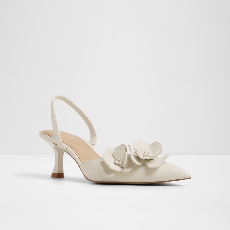 Aldo cipele na srednje visoku petu LEILANIA LEA SMOOTH - bijela 4