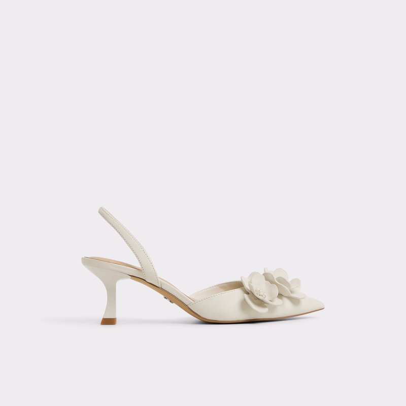 Aldo cipele na srednje visoku petu LEILANIA LEA SMOOTH - bijela 1