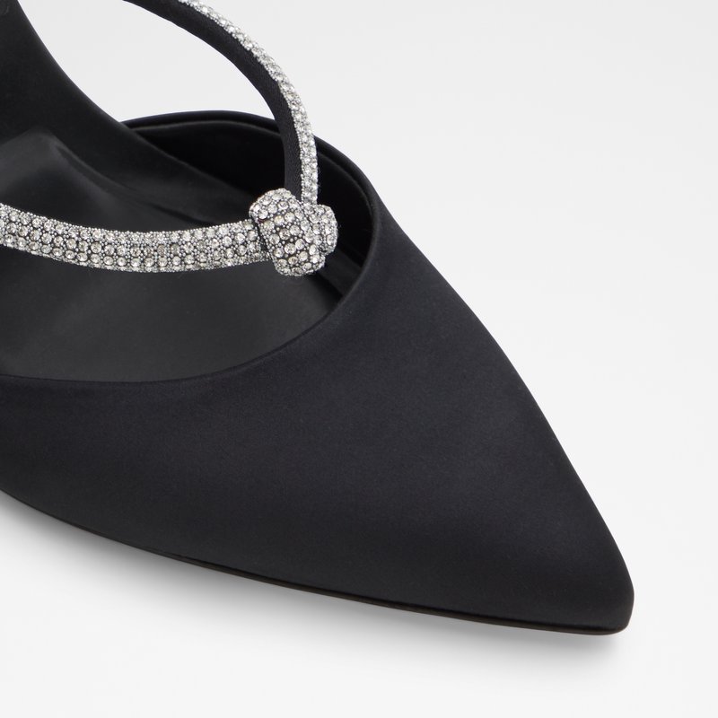 Aldo sandale na visoku petu LEILI TEX SATIN - crna 6